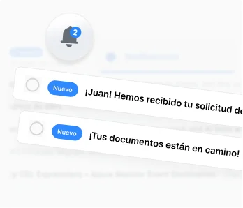 Ejemplo de confirmaciones de la solicitud